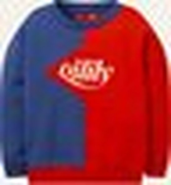 Heritage sweater 56 Two colored sweater red blue with Oilily logo Blue: 92/2yr