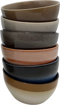 Bols - Earth drink bowls - set de 6 bols - 10x5 cm - porcelaine - tendance et tendance