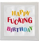 Condooms - 9 stuks - happy fucking birthday - kader om op te hangen