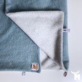 Kraamcadeau | unieke babydeken | 0 - 1 jaar | Blauwe Fleece deken | Duurzaam handgemaakt in NL