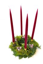 Adventskrans met kaarsen! [Trendy - Winter - Kerstkrans - Kerstdecoratie - Tafeldecoratie - Hygge - Naturel - Chic - Luxury - Scandinavisch - Slow living - Handgemaakt]