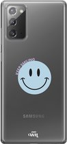 xoxo Wildhearts case voor Samsung S20 – Smiley Blue - Samsung Transparant Case