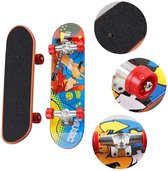 EverToys Vinger Skateboard - 2x Stuks - LED verlichting - Mini Skateboard - Tech Deck - Step - Lichtgevend - Finger skateboard - Speelgoed - Regenboog