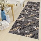 Tapiso Antislip Rubber Mat Grijs Modern Rubbermat Tapijt Maat- 80x1250