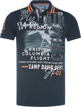 Camp David ® Polo met fotoprint en applicaties