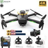 MoreLife PRO Drone | Drone met Camera | Drone met camera voor buiten | Professionele 4K Camera Drone | 300 Meter Bereik | 4K Quadcopter Drone | Live View Smartphone APP