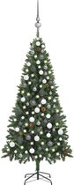 Huis en Tuin Depot Kunstkerstboom Met Led'S, Kerstballen En Dennenappels 180 Cm