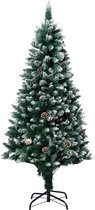 Huis en Tuin Depot Kunstkerstboom Met Dennenappels En Witte Sneeuw 150 Cm