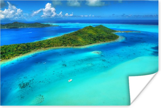 Poster De Bora Bora eilanden - 120x80 cm