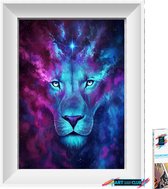 Artstudioclub®  Diamond painting volwassenen 20x25 cm Kleurijke Leeuw