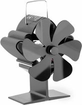 Dakta® Kachelventilator voor Houtkachel | Heat Power | Ecofan | Kachel Ventilator| Haardventilator | Warmteverpreider | Aluminium | Zwart