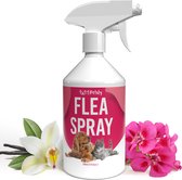Petsly Flea Spray - Anti Vlooien Spray zonder DEET - Plantaardige Omgevingsspray - Anti Vlooienmiddel voor in huis - Vlooienband Alternatief - 500ml