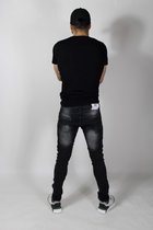 Heren Slim Fit Jeans IconX Black White Shadow