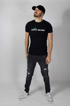 Heren Slim Fit Jeans Intercode Black Ripped