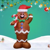 MoreLife Kerstverlichting Buiten Figuur | 1.5 M Hoge Gingerbread Man | Automatisch Opblaasbaar Kerstkoekje | Voor Binnen & Buiten | Opblaasbare Notenkraker | Verlichte Kerstfiguren