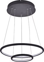 Hanglamp cirkels LED wit of zwart 36 W 40 cm