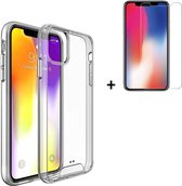 Hoesje iPhone 11 - Screenprotector iPhone 11 - iPhone 11 Hoesje Transparant Siliconen Case + Screenprotector