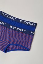 Woody  Meisjes Short Duopack Blauw 8A