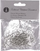 Kerstbalhaakjes Zilver 3.3cm - Kerstboomhaakjes - 100 stuks