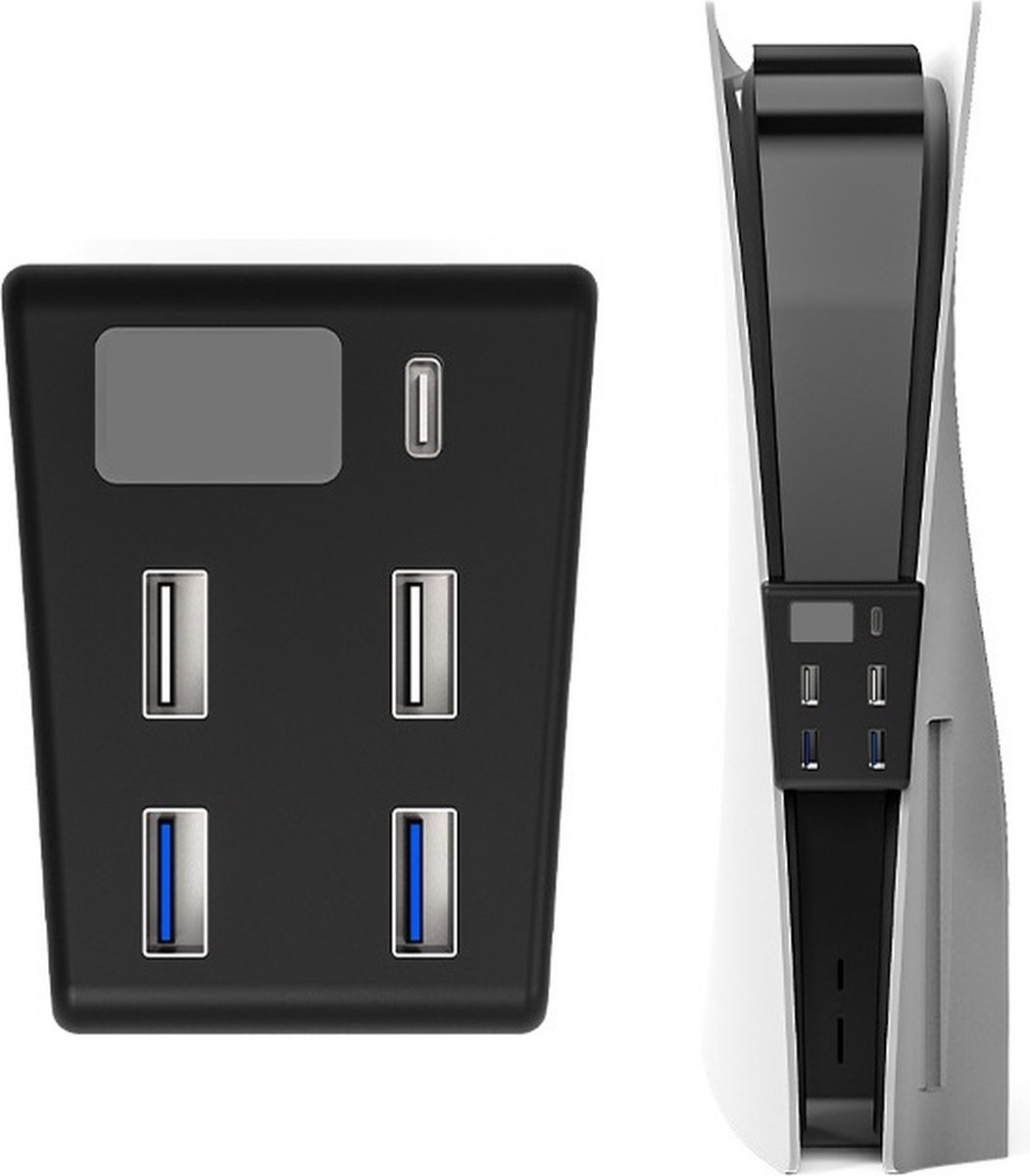 USB Hub Voor Extra USB Poorten | Geschikt Voor PS5 - Playstation 5 | 4 Poort USB 2.0 & 3.0 + USB C