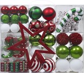 JMP Collections - Boules de Noël - Ensemble de 100 pièces - Décorations de Noël pour arbres de Noël - Boules de Noël en plastique