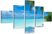 Schilderij - Strand Malediven, Paradijs, 3 maten, Premium Print