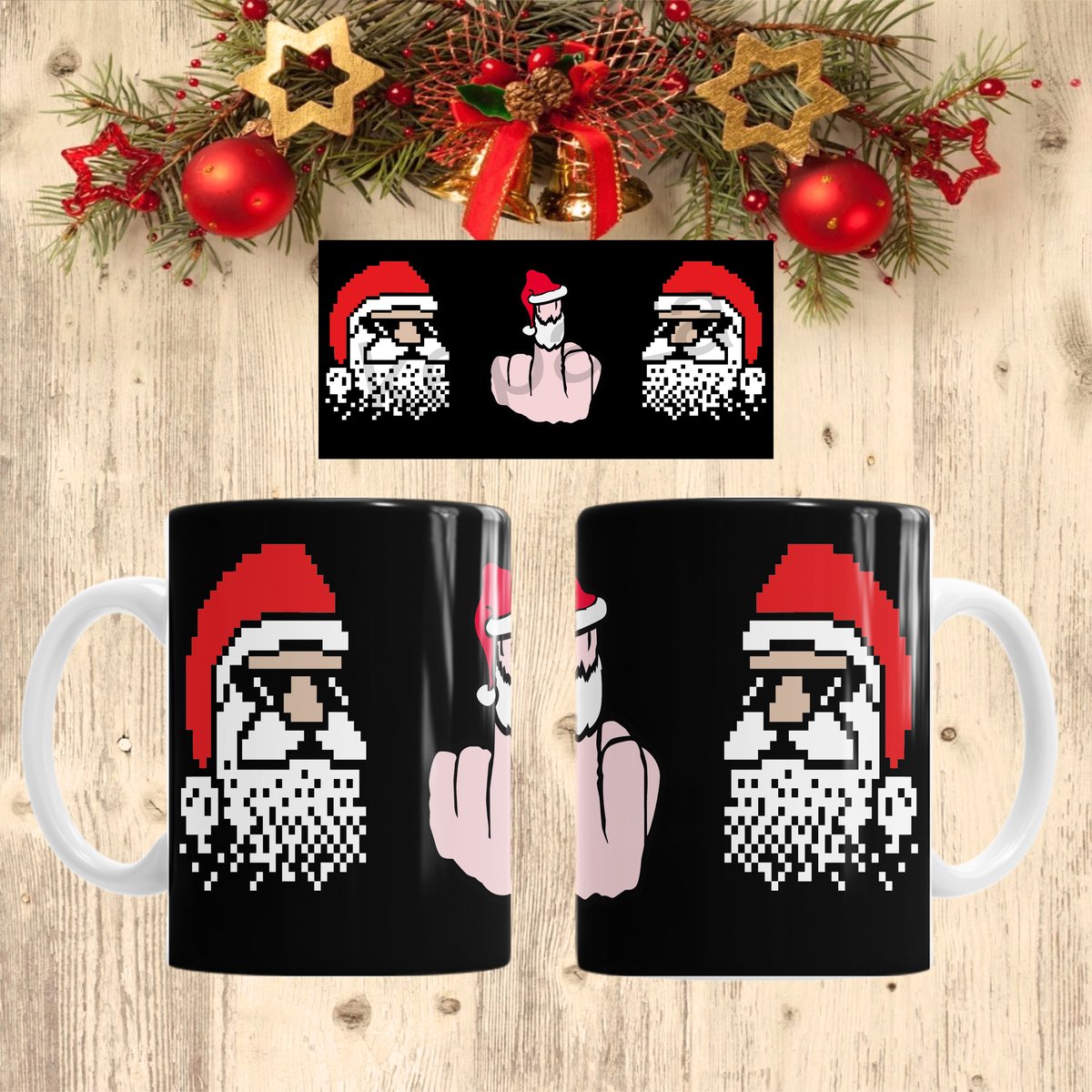 Mok kerstmis/Christmas kerstman f*ck you