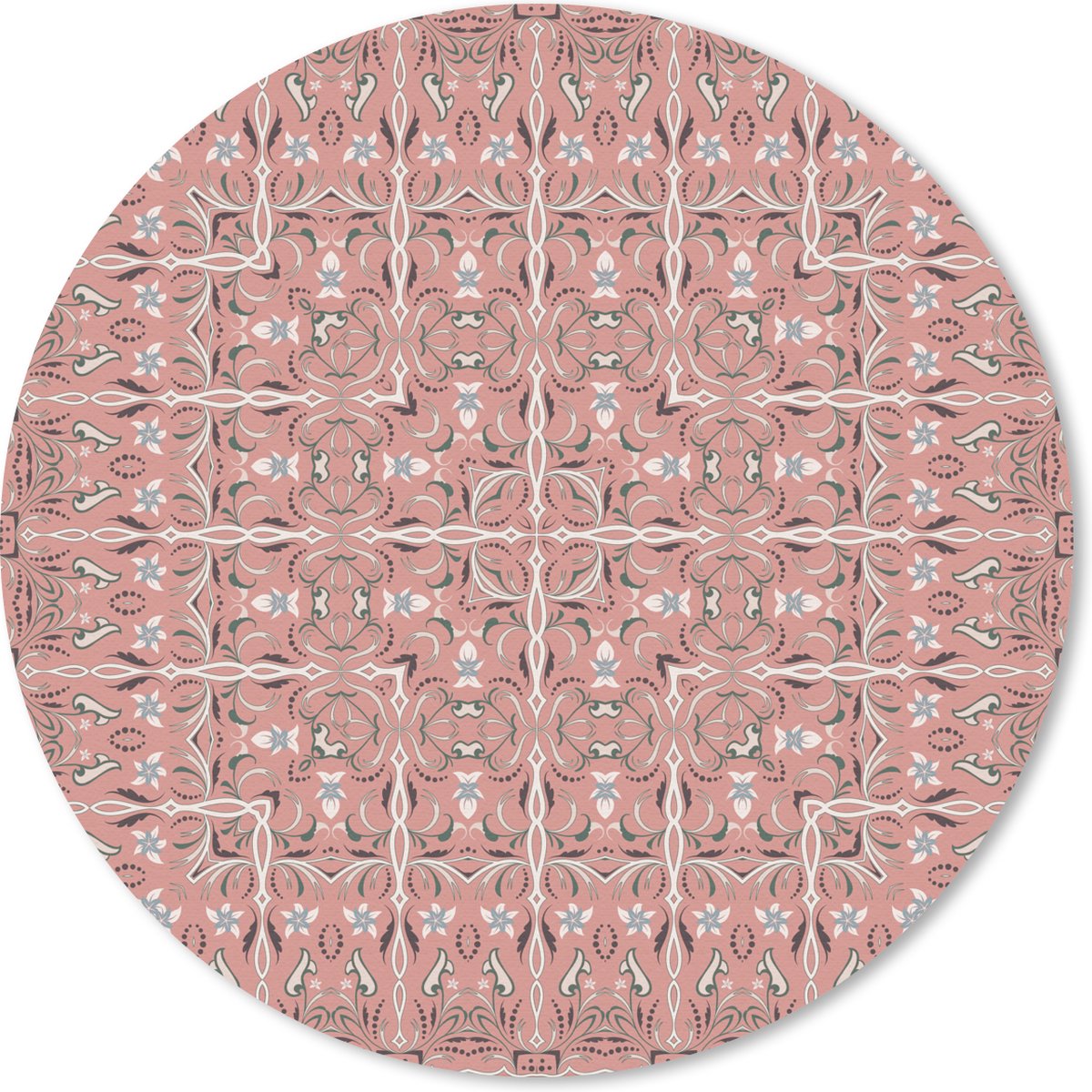 Muismat rond 40x40 cm - Mousepad Patronen - Vloerkleed - Roze - Ronde muismatten