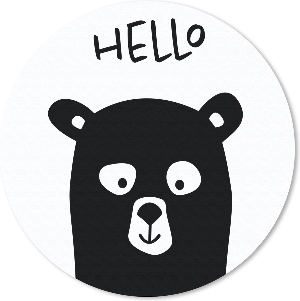 Muismat rond 40x40 cm - Mousepad Hello - Beer - Quotes - Spreuken - Ronde muismatten