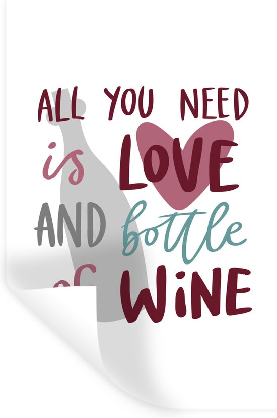Sticker Muursticker Citations De Vin Citation De Vin Tout Ce Dont Vous Avez Besoin Bol Com