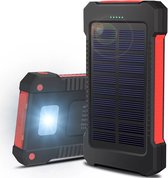 Allpowers Solar Powerbank - 30.000 mAh - Zonnelader - 2 USB - Universeel - Powerbank Zonne-Energie - Powerbank Outdoor - Rood