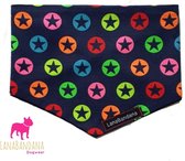 Hondenbandana | Knoopbandana | Neon Stars maat M