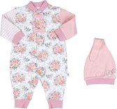 alisé Katoenen baby pyjamapak bloemen dessin Zalmroze 3-6 maanden