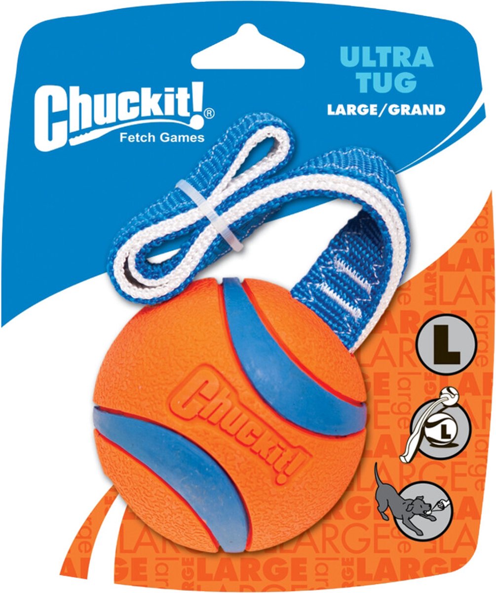 Chuckit Ultra tug – Hondenspeelgoed - Blauw/Oranje – Large - ø 7 cm |  bol.com