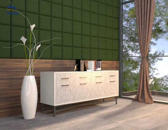 Sentip wandpaneelen - 3D AKOESTISCH GESTOFFEERDE PANELEN hoofdbord stoffen Muurpanelen wandbekleding wandkussen wandpaneel wandstoffering luxury luxe bekleding stoffering kleuren en maten velours velvet fluweel skai Kunstleer