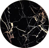 Moodadventures | Muismatten | Muismat Rond Marble Black-Gold | 20x20