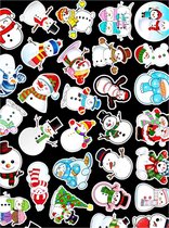 50 stuks stickers sneeuwpop 8x5 cm