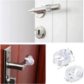 FSW-Products - 2 Stuks - Siliconen deurstoppers - Deurbuffers - Transparant - Deurklinkbuffers - Deurbescherming - Muurbeschermers