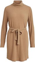 Vila Jurk Vielita High Neck L/s Dress/pb 14065259 Tigers Eye Dames Maat - XS