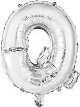 letterballon Q folie 34 cm zilver