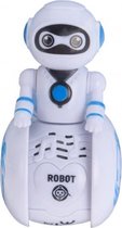 robot met licht en geluid wit 11 cm