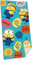 strandlaken Minions 140 x 70 cm katoen blauw