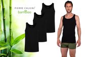 Pierre Calvini - Bamboe Hemden Heren - Onderhemd Heren - 3-pack - Zwart - XXL - Tanktop Heren - Bamboo - Ondergoed Heren - Hemd Heren