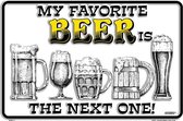 Wandbord Relief - My Favorite Beer Is the Next One - geweldig voor elke MAN CAVE - made in the USA