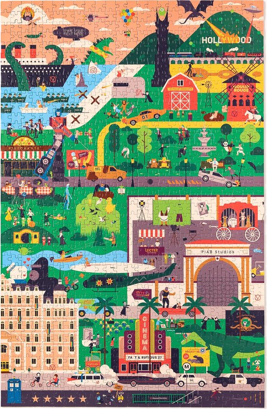 Puzzle dans un sac - Hollywood Gone Wrong - Puzzle - 1000 pièces