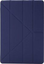 Shop4 - iPad 10.2 (2021) Hoes - Origami Smart Book Cover Donker Blauw