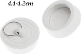 FSW-Products - 1 Stuk - Siliconen afvoerstop - Afvoerplug - Wit - Anti haar afvoer stop - Silicone afvoerstopper - Wastafel - Gootsteen - Spoelbak - Bad - Badkamer - Douchebak - Keuken - Bads