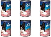 Felix - Kattenvoer - Gelei Zalm / Forel in blik - 400 gram per 6 verpakking