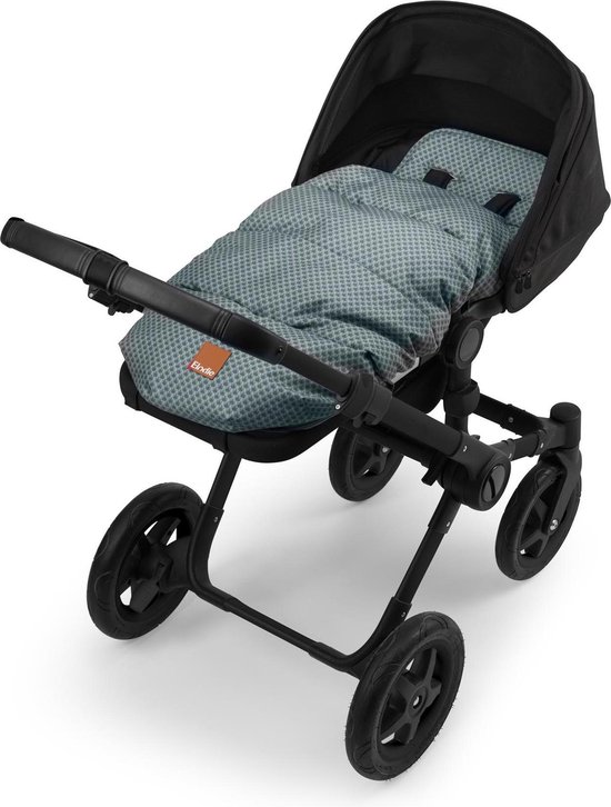 Elodie 2-in-1 voetenzak en inlegkussen - Voetenzak buggy - Voetenzak kinderwagen - Turquoise Nouveau van Elodie — afbeelding 5