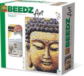 SES Beedz Art - Boeddha - 7000 strijkkralen - kunstwerk van strijkkralen - complete set inclusief grondplaten en strijkvel